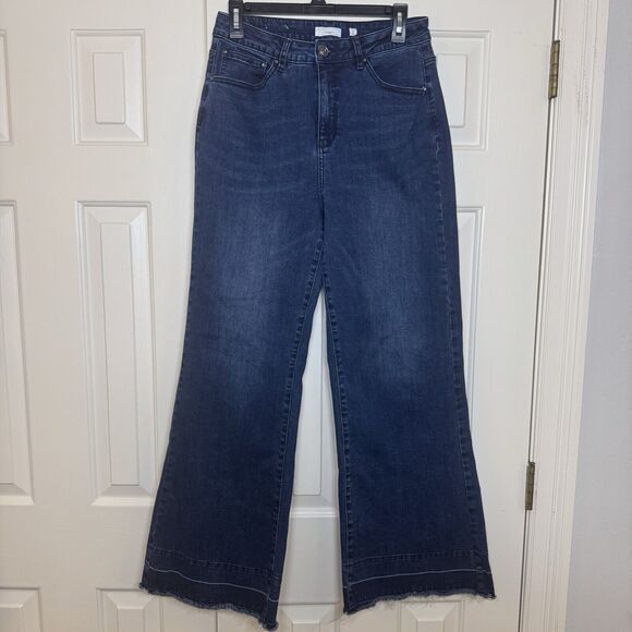 A Loves A Denim - A Loves A Womens High Rise Jeans Size 28 Raw Hem Relaxed Fit Boho Grunge Casual
